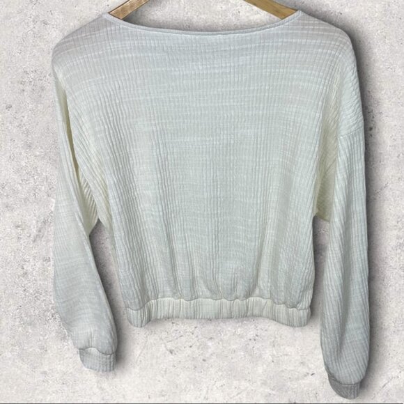 NEW Off White Boat Neck Ribbed Knit Pullover Sweater Nordstrom Size Small NWOT S - Picture 4 of 13